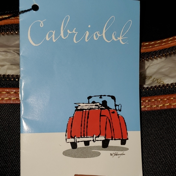 Dooney & Bourke Black and Tan Duffel Bag with Leather Accents NEW - Picture 7 of 9